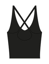 The Sporty Strappy Tank - Black - Saltvault - Center Chest - Printed - White