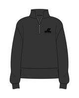 The Mens 1/4 Zip - Washed Black - JL Marketing - Left Chest - Embroidered - Black