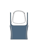 The Piped Tank - Teal - Gladden Gains - Center Chest - Printed - White