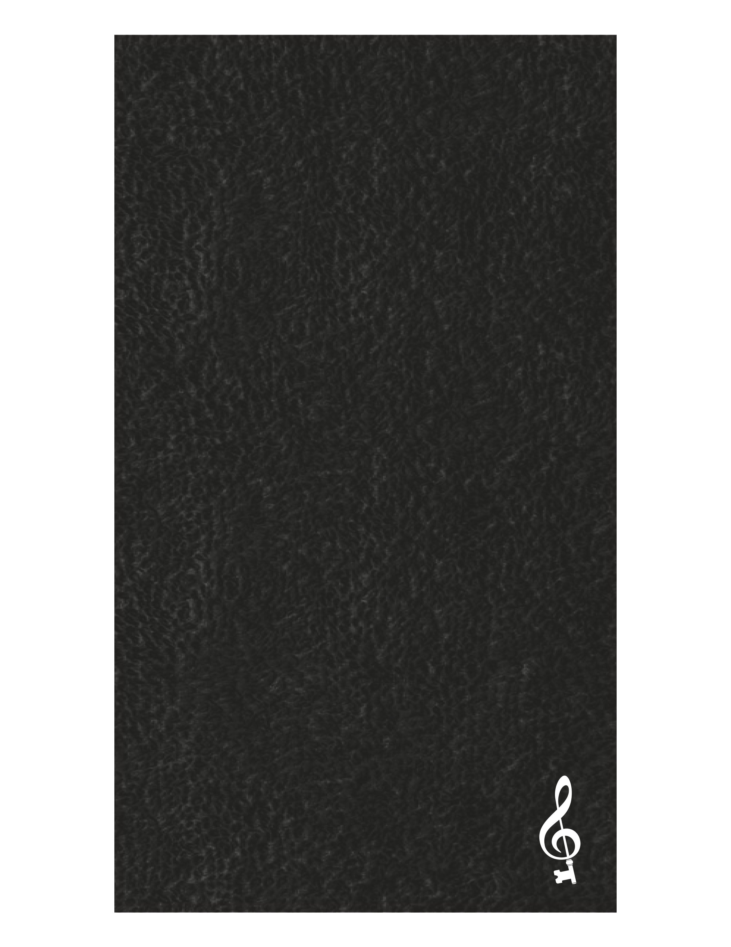 The Gym Towel - Black - SOUL YOGA - Bottom Left - EMB - White - The Gym Towel Bag - Black - Center Body Stacked - Printed - White