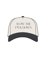 The Canvas Cap - Natural / Coal - CORE REFORM - Center Crown "Printed" & Left side "Embroidered" -  Coal