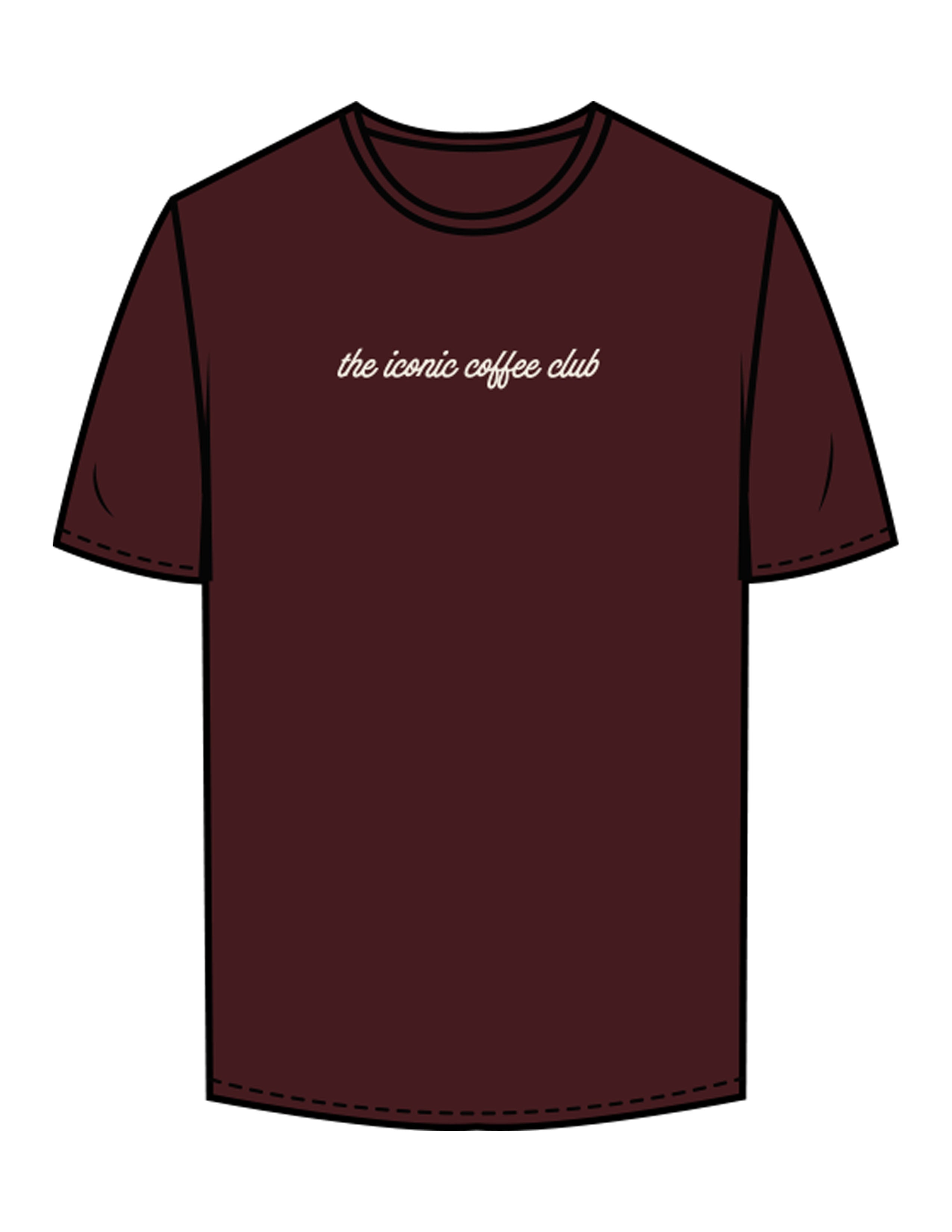 The Mens Tee - Maroon - Try Smile Collective - Center Chest & Back Bear - Printed - Off White