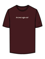 The Mens Tee - Maroon - Try Smile Collective - Center Chest & Back Bear - Printed - Off White