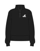 The Mens 1/4 Zip - Black - JL Marketing - Left Chest - Embroidered - White