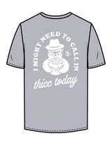 The Mens Tee - Heather - Try Smile Collective - Center Chest & Back Bear - Printed - White