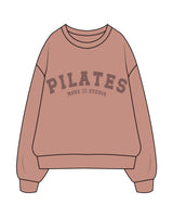 The Womens Crewneck - Clay - Move Studio - Chest Arch Stacked - Printed - Tone on Tone