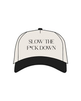 The Canvas Cap - Natural / Black - CORE REFORM - Center Crown "Printed" & Left side "Embroidered" -  Black
