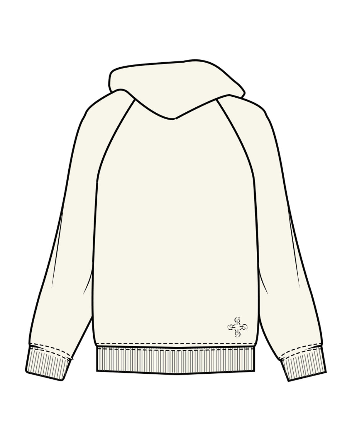 The Mens Classic Hoodie - Off White - Core Reform - Left Chest & Back Left Corner - Printed - Charcoal