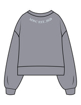 The Womens Heavyweight Crop - Graphite - Movement With Chels - Chest Stacked & Back Neckline - Printed - Light Blue