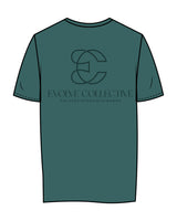 The Womens Tee - Jade - Evolve Collective - Left Chest & Back Stacked - Printed - Tone on Tone