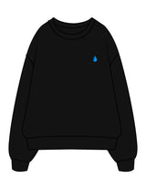 The Mens Crewneck - Black - Saltvault - Left Chest & Back Neckline - Printed - Full Color