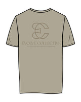 The Womens Tee - Eucalyptus - Evolve Collective - Left Chest & Back Stacked - Printed - Tone on Tone