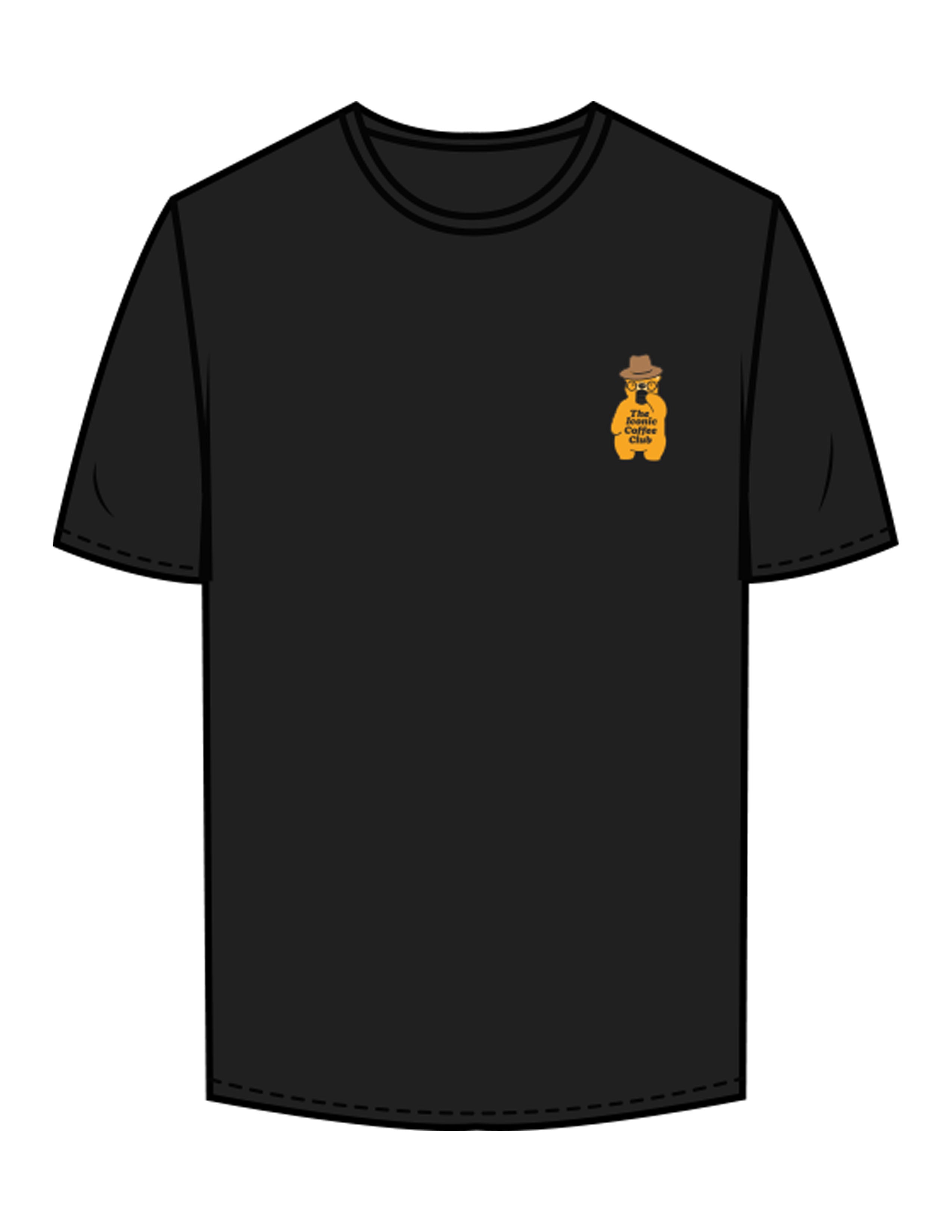 The Mens Tee - Black - Try Smile Collective - Left Chest & Back Stacked - Printed - Full Color