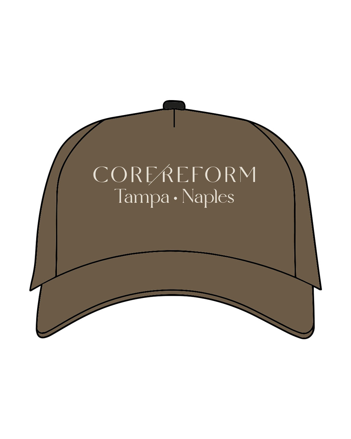 The Canvas Cap - Walnut - CORE REFORM - Center Crown - Printed - Khaki