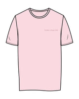 The Womens Tee - Pink - Evolve Collective - Left Chest & Back Stacked - Printed - Tone on Tone