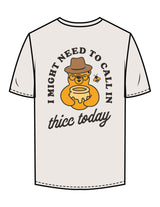 The Mens Tee - Bone - Try Smile Collective - Left Chest & Back Bear - Printed - Full Color
