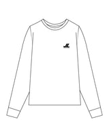 The Mens Long Sleeve - White - JL Marketing - Left Chest - Printed - Black