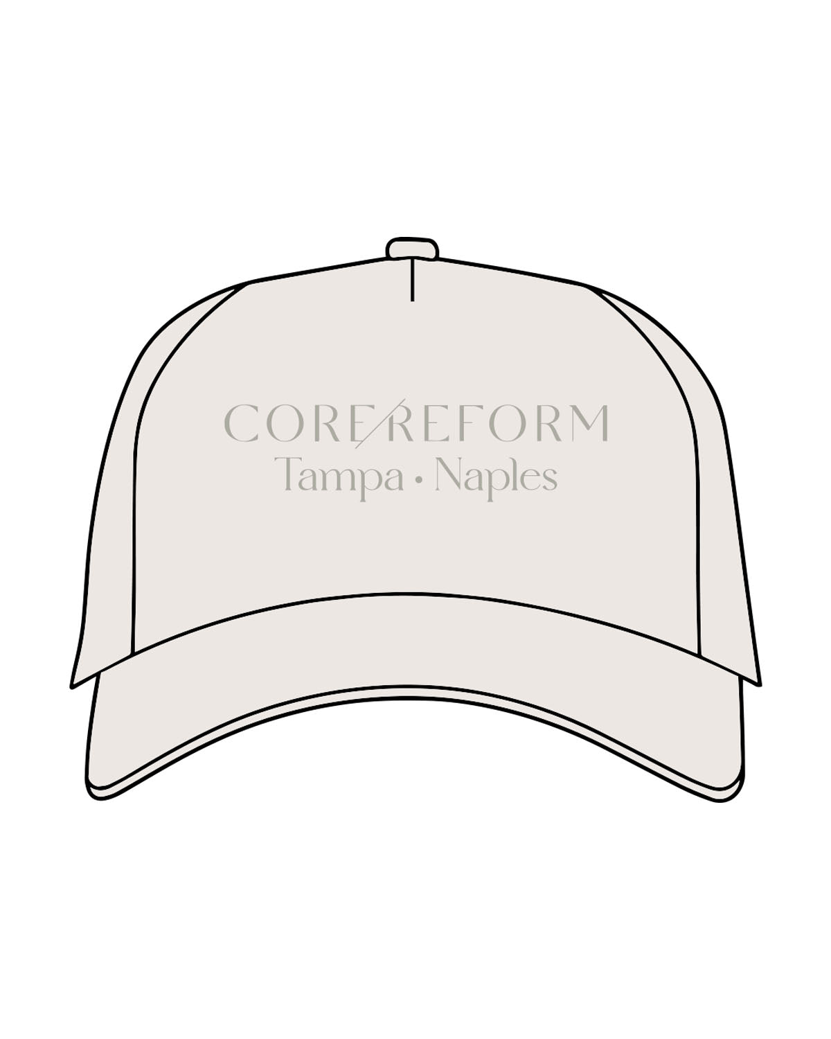 The Canvas Cap - Bone - CORE REFORM - Center Crown - Printed - Sage