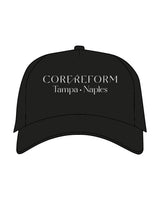 The Canvas Cap - Black - CORE REFORM - Center Crown - Printed - Ecru
