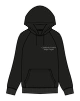 The Mens Classic Hoodie - Black - Core Reform - Left Chest & Back Left Corner - Printed - White
