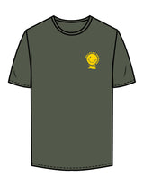 The Mens Tee - Cypress - Try Smile Collective - Left Chest & Back Smiley - Printed - Yellow