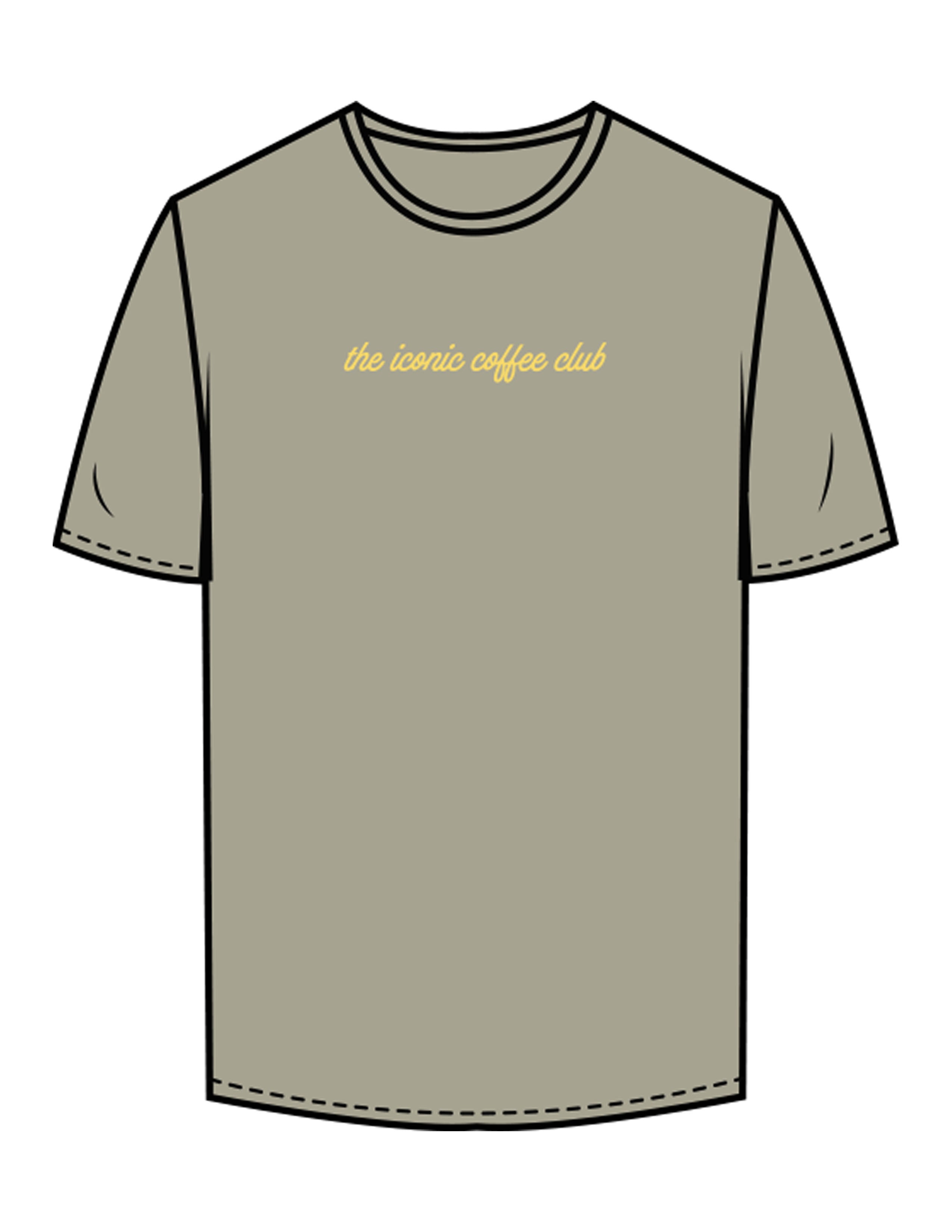 The Mens Tee - Eucalyptus - Try Smile Collective - Center Chest & Back Bear - Printed - Light Yellow