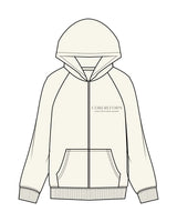 The Mens Heavyweight Zip Hoodie - Off White - Core Reform - Left Chest Stacked - Embroidered - Iron