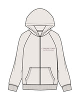 The Mens Heavyweight Zip Hoodie - Bone - Core Reform - Left Chest Stacked - Embroidered - Eggplant