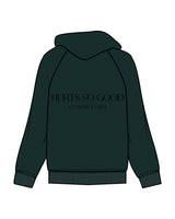 The Mens Heavyweight Hoodie - Pine Green - Core Reform - Left Chest & Back Stacked - Printed - Black