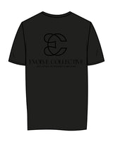 The Womens Tee - Black - Evolve Collective - Left Chest & Back Stacked - Printed - Tone on Tone