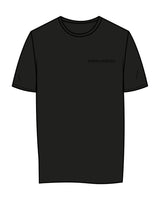 The Womens Tee - Black - Evolve Collective - Left Chest & Back Stacked - Printed - Tone on Tone