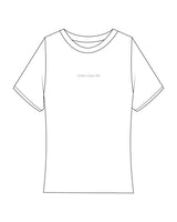 The Ribbed Baby Tee - White - Evolve Collective - Center Chest - EMB - Brown