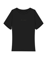 The Ribbed Baby Tee - Black - Evolve Collective - Center Chest - EMB - Brown