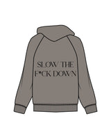 The Mens Zip Hoodie - Washed Gray - Core Reform - Left Chest & Back Stacked - Printed - Black