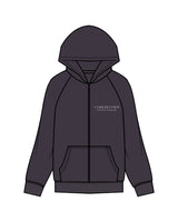 The Mens Zip Hoodie - Ink - Core Reform - Left Chest  - Printed - Ecru