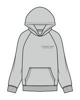 The Mens Hoodie - Storm - Core Reform - Left Chest Stacked - Printed - White