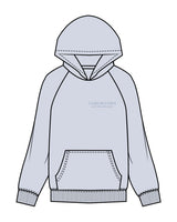 The Mens Hoodie - Washed Powder - Core Reform - Left Chest Stacked - Printed - Tone on Tone