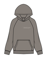 The Mens Hoodie - Washed Gray - Core Reform - Left Chest Stacked - Printed - Khaki