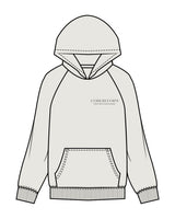 The Mens Hoodie - Washed Bone - Core Reform - Left Chest Stacked - Printed - Washed Black