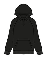 The Mens Hoodie - Black - Core Reform - Center Chest - Printed - Tone on Tone