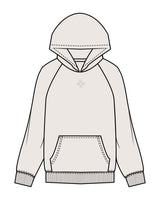 The Mens Hoodie - Bone - Core Reform - Center Chest - Printed - Tone on Tone