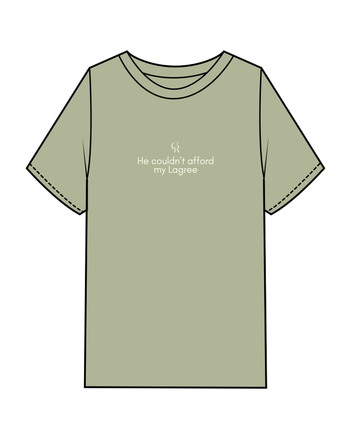 The Mens Heavyweight Tee - Pistachio - Core Reform - Center Chest - Printed - Off White