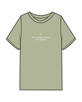 The Mens Heavyweight Tee - Pistachio - Core Reform - Center Chest - Printed - Off White