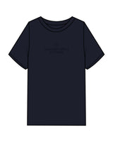 The Mens Heavyweight Tee - Navy - Core Reform - Center Chest Stacked - Printed - Tone on tone