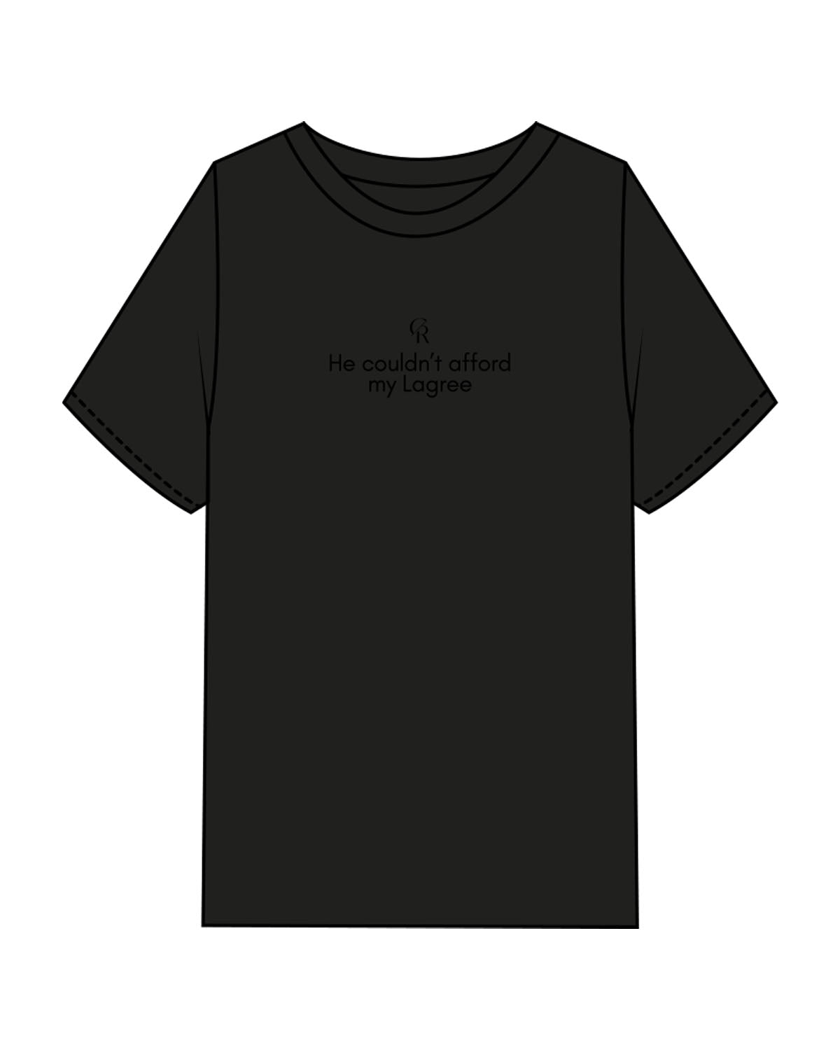 The Mens Heavyweight Tee - Black - Core Reform - Center Chest Stacked - Printed - Tone on Tone