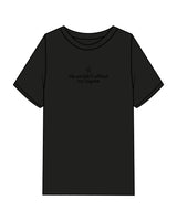 The Mens Heavyweight Tee - Black - Core Reform - Center Chest Stacked - Printed - Tone on Tone