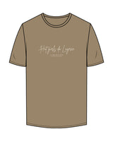 The Mens Tee - Sand - Core Reform - Center Chest Stacked - Printed - Khaki