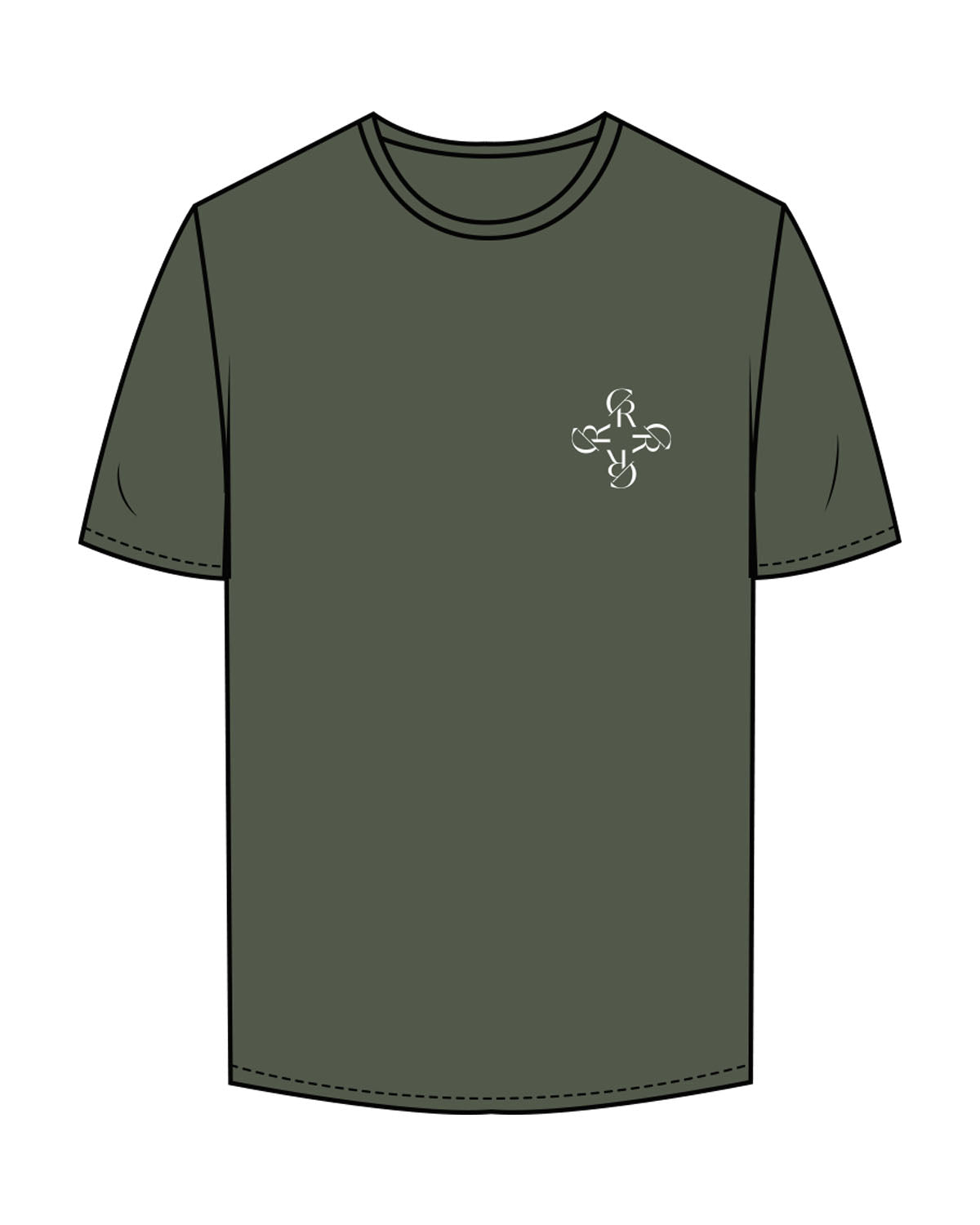 The Mens Tee - Cypress - Core Reform - Left Chest - Printed - White