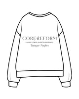 The Mens Classic Crewneck - White - Core Reform - Left Chest & Back Stacked - Printed - Iron