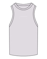 The Ribbed Full Length Tank - Orchid - Evolve Collective - Center Chest - EMB - White